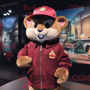 Maroon Dormouse mascot...