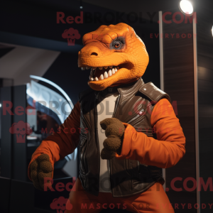 Orange Iguanodon mascot...