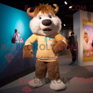 Tan Yak Maskottchen Kostüm...