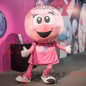 Pink Soccer Ball maskot...