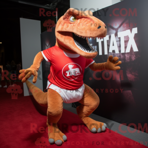 Postava maskota Red T Rex...