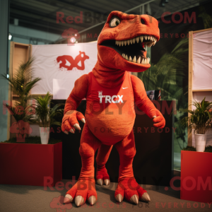 Rød T Rex máscara de...