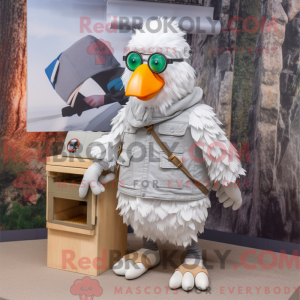 Sølv høner maskot kostyme...