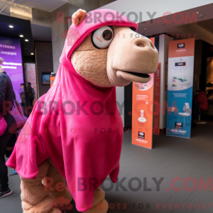 Rosa Camel Maskot Drakt...