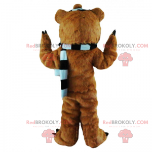 Mascota del oso con bufanda de rayas - Spooky - Redbrokoly.com