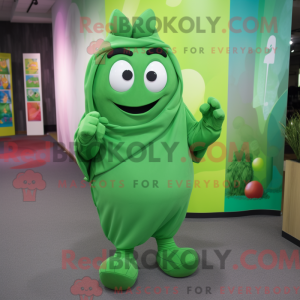 Groen hart mascottekostuum...