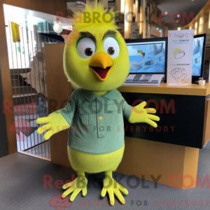 Olive Canary maskot kostume...