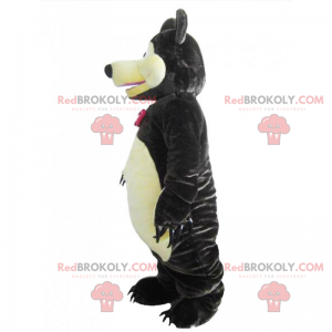 Bear mascot with polka dot bow tie - Redbrokoly.com