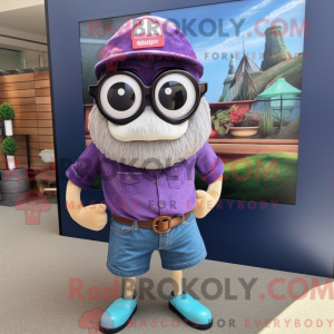 Postava maskota Purple Clam...