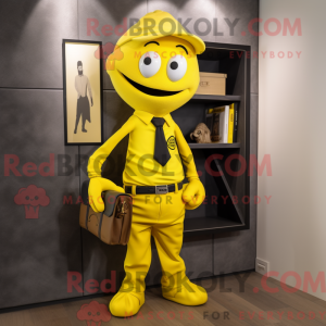 Postava maskota žlutého...