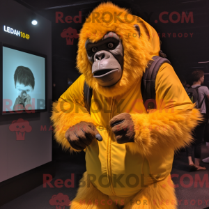 Yellow Gorilla mascot...
