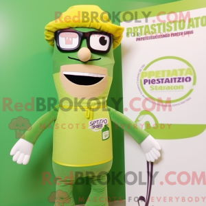 Tan Pesto Pasta mascot...
