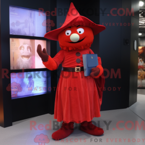Red Witch S Hat maskot...