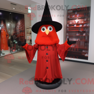 Red Witch S Hat maskot...