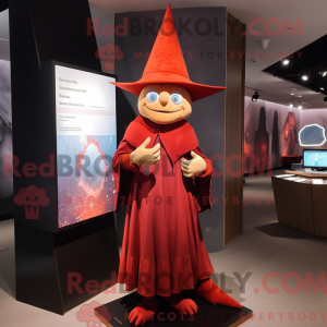 Red Witch S Hat maskot...