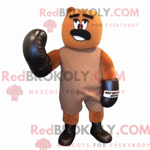 Postava maskota hnědého...