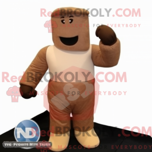 Postava maskota hnědého...