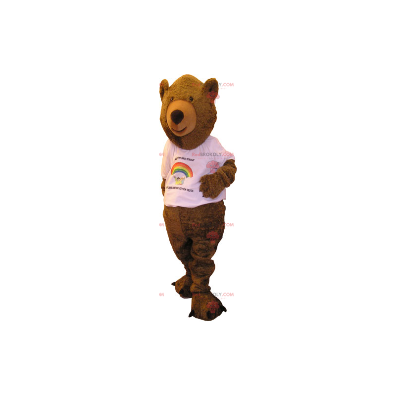Bear maskot med t-skjorte - Redbrokoly.com