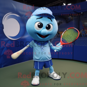 Blå tennisracket...