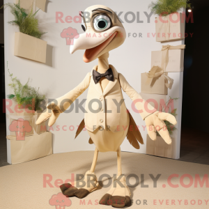 Beige Archeopteryx mascot...