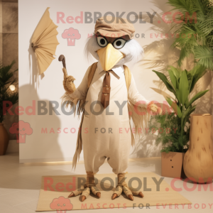 Beige Archeopteryx mascot...