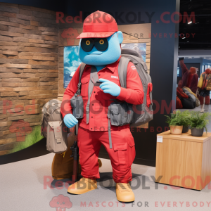 Red Sniper maskot kostume...
