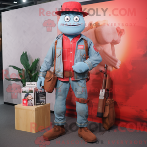 Rode Sniper-mascottekostuum...