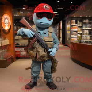 Red Sniper-maskotdraktfigur...