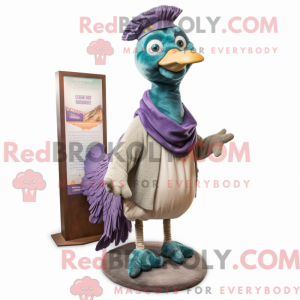 Lavendel Påfugl maskot...