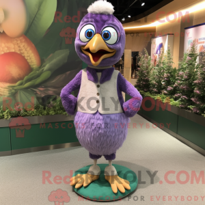Lavendel Påfugl maskot...