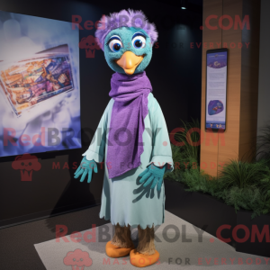 Lavendel Påfugl maskot...