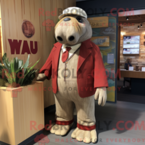 Fantasia de mascote morsa com macacão e gravatas - Mascotes morsa - REBROKO_298598 - RedBrokoly.com