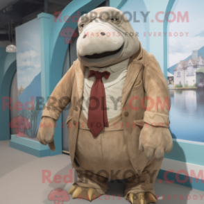 Fantasia de mascote morsa com macacão e gravatas - Mascotes morsa - REBROKO_298599 - RedBrokoly.com
