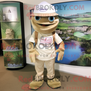 Beige Gyro-maskotdraktfigur...
