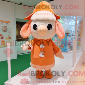 Peach Sheep Maskottchen...