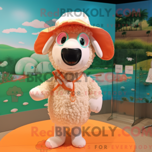 Peach Sheep Maskottchen...