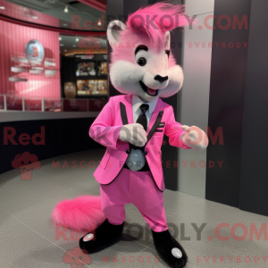 Pink Skunk Maskottchen...