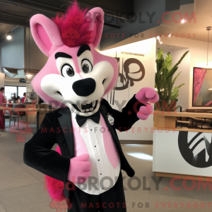 Pink Skunk maskot kostume...