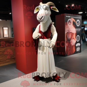 Maroon Goat mascottekostuum...
