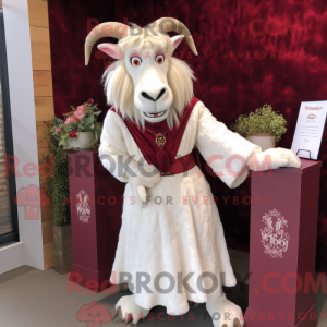 Maroon Goat mascottekostuum...