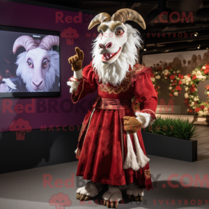 Maroon Goat mascottekostuum...