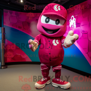 Magenta honkbalhandschoen...