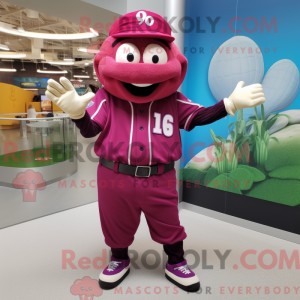 Magenta honkbalhandschoen...