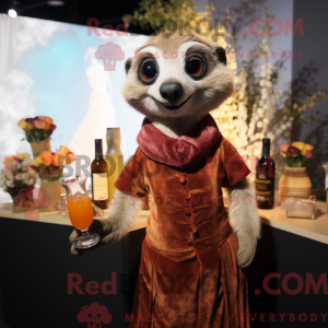 Rust Meerkat mascot costume...