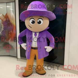 Purple Ray maskot kostume...