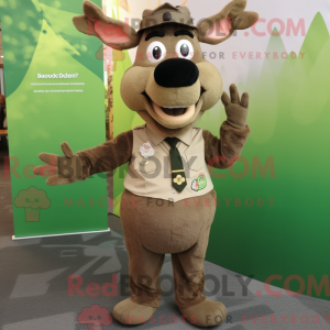 Máscara Olive Elk costurada...