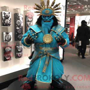 Cyaan Samurai mascotte...