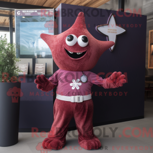 Maroon Starfish mascot...