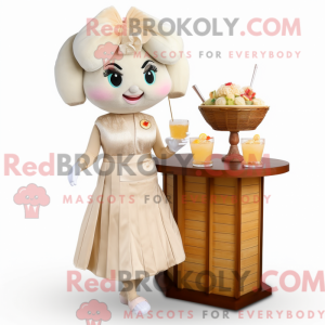 Beige Dim Sum maskot...