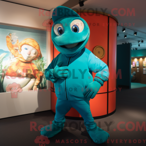 Turquoise Acrobat mascot...